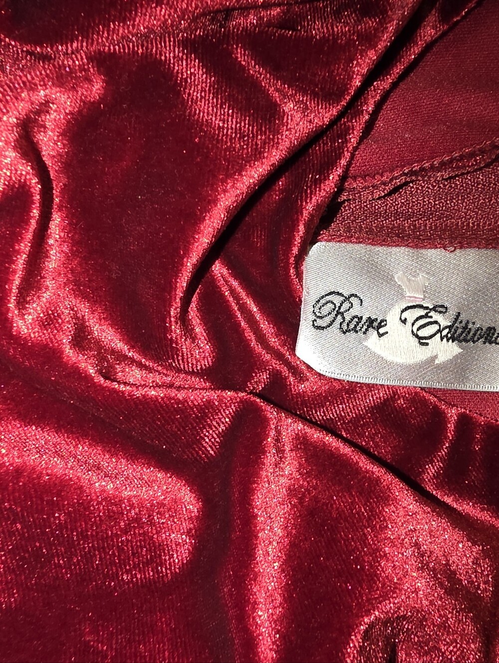 Rare Editions Velvet Bodice Dress with Red Accents 2T - Picture 10 of 11